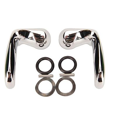 Speedway Motors Chrome Vent Window Handle Pair, Interior Restoration Replacement Set Compatible with 196267 Chevy II Nova and 196467 Chevelle Malibu Sedan/Wagon