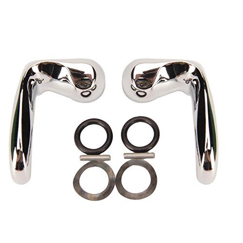 Speedway Motors Chrome Vent Window Handle Pair, Interior Restoration Replacement Set Compatible with 196267 Chevy II Nova and 196467 Chevelle Malibu Sedan/Wagon