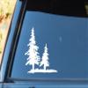 Forest Trees Spruce Woods Outdoor - Vinyl Decal - Car Phone Helmet - Select Size view 1