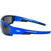 Global Vision Sly Motorcycle ATV Padded Riding Glasses Sunglasses with Smoke Lenses and Blue Metallic Frames view 3
