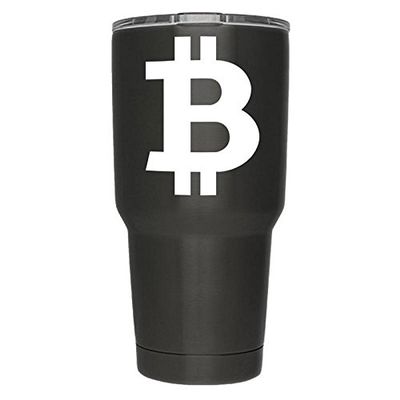 2 Pack Bitcoin Blockchain Cryptocurrency Coin White Vinyl Decal Crypto Mining Sticker Mastering Digital Money Currency Revolution Cryptocurrencies Litecoin Ripple Ethereum Cryptoassets Bitcoins