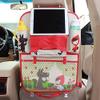seemehappy Cute Cartoon Car Backseat Organizer Car Back Seat Storage Bag For Kids with Tablet Holder view 1