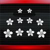 Plumeria #1 Set Hawaiian Flowers Hibiscus Car Sticker Truck Window Vinyl Decal Color: Copper view 1