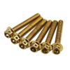 uxcell 6pcs Gold Tone M6 X 40mm Motorcycle Scooter Titanium Alloy Hexagon Bolts Screws view 1