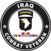 101st Airborne Division Iraq with GWOT Ribbons Combat Veteran 3.8 Inch Decal view 1