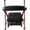 Allman Premium Black Fleece Seat & Back Cover for Rollator view 2