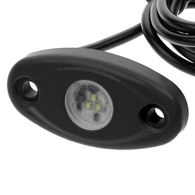 T-H Marine High Intensity Oval LED | Boat Courtesy/Rock Light for Overhead Deck Lighting or Trailer Lights | Black Housing - RGB LED