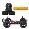 lovermusic 4PCS 1/16 RC Crawler Truck Off Roader Rubber Tires and Rims, 3.35x1.65inch Rock Climbing Tires view 2