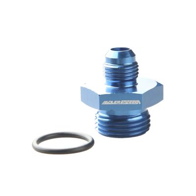 AdlerSpeed Aluminum -6 an Male Flare to -10 an ORB O-Ring Boss Male Straight Fuel Pump Hose Reducer Fitting Blue