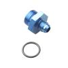 AdlerSpeed Aluminum -6 an Male Flare to -10 an ORB O-Ring Boss Male Straight Fuel Pump Hose Reducer Fitting Blue view 4