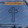 Pick Size Color Jesus Cross God Christ Decal Sticker Car Vinyl die Cut no Background f (Black, 20'' (50.8cm)) view 1