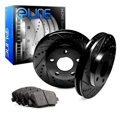 R1 Concepts Rear Brakes and Rotors Kit |Rear Brake Pads| Brake Rotors and Pads| Ceramic Brake Pads and Rotors |fits 2008-2010 Porsche Cayenne