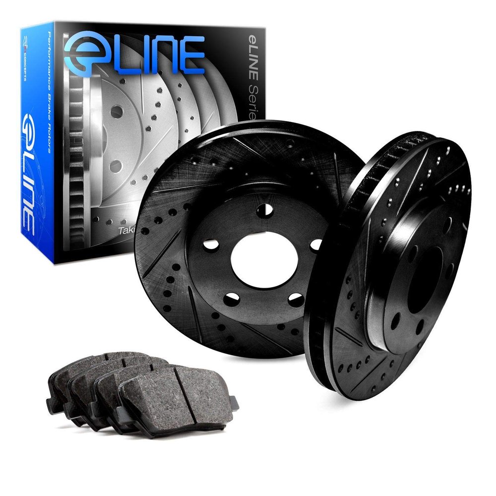 R1 Concepts Rear Brakes and Rotors Kit |Rear Brake Pads| Brake Rotors and Pads| Ceramic Brake Pads and Rotors |fits 2008-2010 Porsche Cayenne