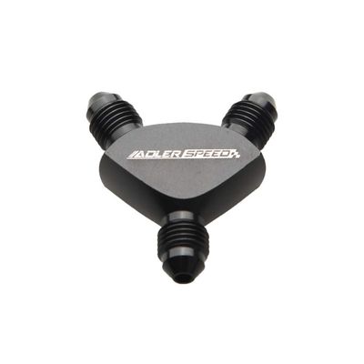 AN-3 3 AN To 2 x AN3-3AN Y-Block Adapter Fitting Aluminum Black