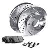 R1 Concepts Rear Brakes and Rotors Kit |Rear Brake Pads| Brake Rotors and Pads| Ceramic Brake Pads and Rotors |Hardware Kit |fits 2011-2018 Porsche Cayenne view 1