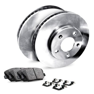 R1 Concepts Rear Brakes and Rotors Kit |Rear Brake Pads| Brake Rotors and Pads| Ceramic Brake Pads and Rotors |Hardware Kit |fits 2008-2010 Porsche Cayenne