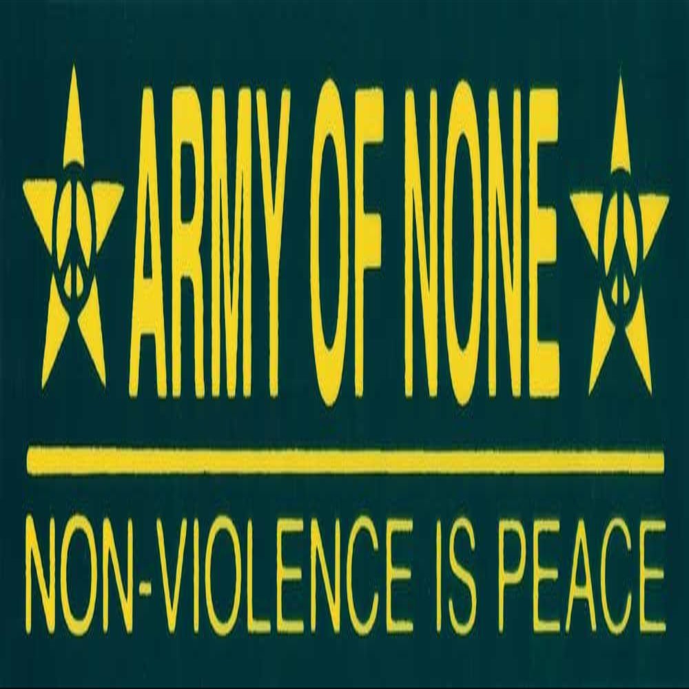 Infamous Network Army Of None - Non-Violence Is Peace - Magnetic Bumper Sticker/Decal Magnet (5.5" X 1.5")