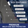 Dri Seats Waterproof Car Seat Cover Premium Sweat Towel with Slip Resistant Backing for Front Seats in Cars, Trucks, SUVs Universal Seat Covers & Liner, Easy Install (Gray, Extra Large) view 2