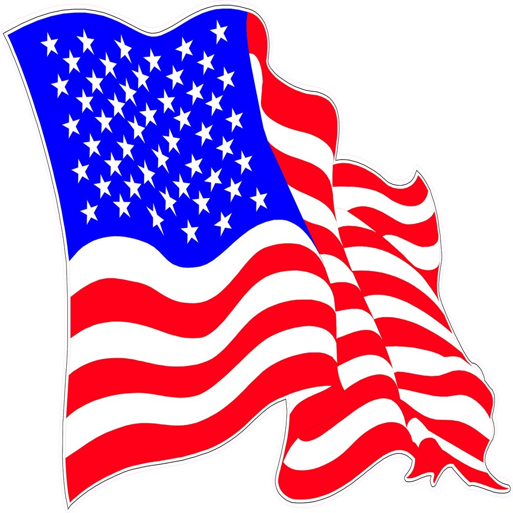 American Flag Rv Trailer Graphics Decal 36" inch