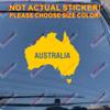Australia Australian Map Decal Sticker Car Vinyl Pick Size Color die Cut no bkgrd (Yellow, 12'' (30.5cm)) view 1