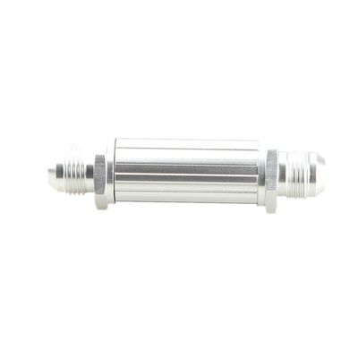 8AN -8AN AN8 Billet Aluminum Magnetic Fuel Filter 30 Micron Silver Anodised