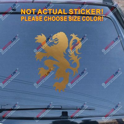 Dutch Lion Decal Sticker Netherlands Holland Car Vinyl Pick Size Color die Cut no bkgrd (Gold, 24'' (61.0cm))