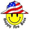 3 - Happy Fire Boss Smiley USA Hardhat Oilfield Helmet Toolbox Sticker H842 view 1
