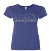 Ford Mustang Honeycomb Grille Women's T-Shirt Legendary American Muscle Shirt Blue Medium view 1