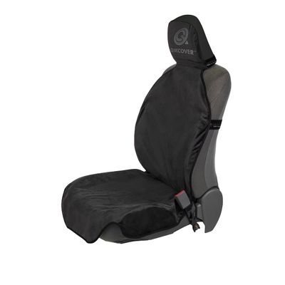 QIKCOVER Premium Waterproof Car Seat Cover - Sweatproof, Universal Fit, Non-Slip, Durable Protector for Dirt, Spills, Pet Claws - Auto, SUV, Truck Compatible (Black)