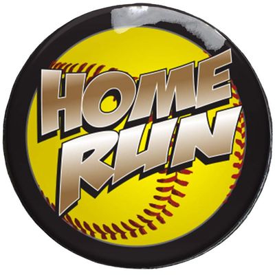 20-Mil Award Decals for Softball, Softball Award Decals in Full Color 100 Softball Award Stickers (Softball Home Run)