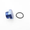 3AN AN3-3AN Flare Plug Fitting With O Ring Seal Aluminum Blue view 2