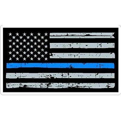 Magnet 3 Inch Thin Blue Line Rustic American Flag Magnetic Sticker Decal Size: 2x3 Inches