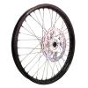 Warp 9 Complete Wheel Kit - Front 21 x 1.60 Black Rim/Silver Hub/Silver Spokes and Nipples for Husqvarna TE 250 2014-2018 view 1