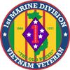 1st Marine Division Vietnam Veteran 3.8 Inch Decal view 1
