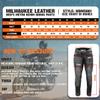 Milwaukee Leather MDM5001 Men's Metro Black CE Armored Motorcycle Riding Denim Jeans Reinforced w/Aramid Fibers - 40 view 4
