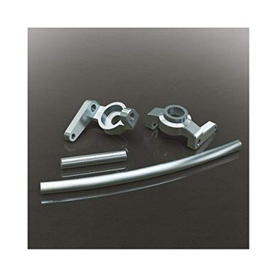 Redcat Racing 180090S Aluminum High Steering Knuckles (L/R) with Curved Aluminum Steering Link & Aluminum Servo Link, Silver