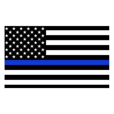 Magnet 5 Inch Thin Blue Line American Flag Support Police Magnetic Sticker Decal Size: 3x5 Inches