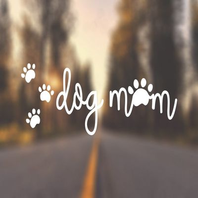 Dog Mom Cute Prints - Vinyl Decal - Car Truck Laptop - Select Size