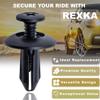 Rexka 30pcs Fender Liner Retainers Clips Fasteners for Ford W706092-S300 Edge Explorer Flex Mustang Taurus Chrysler 6508197AA Dodge Charger Ram 1500 2500 3500 4500 5500 view 3