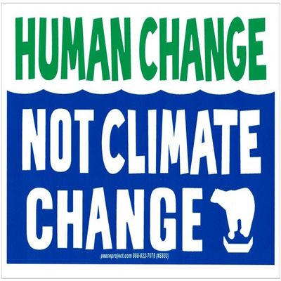 Peace Resource Project Human Change Not Climate Change - Magnetic Bumper Sticker/Decal Magnet (5.5" X 2.75")