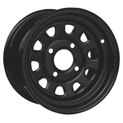 4/110 ITP Steel Wheel 12x7 2.0 + 5.0 Black for Yamaha TIMBERWOLF 250 4X4 1994-2000