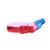 8AN AN8 To 1/4" NPT 45 Degree Swivel Hose End Fitting Adaptor Aluminum Red/Blue view 3