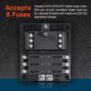 True Mods 6 Way Fuse Box with Ground Negative Bus for Automotive [Dual Positive Inputs] [12V - 32V DC] [180 Amp] [ATC/ATO Fuses] [LED Indicator] [Corrosion Resistant] Auto Marine Fuse Block view 2
