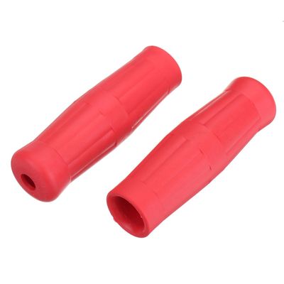 CoCocina 25mm 1 inch Motorcycle Vintage Classic Coke Bottle Handlebar Rubber Hand Grips - Red