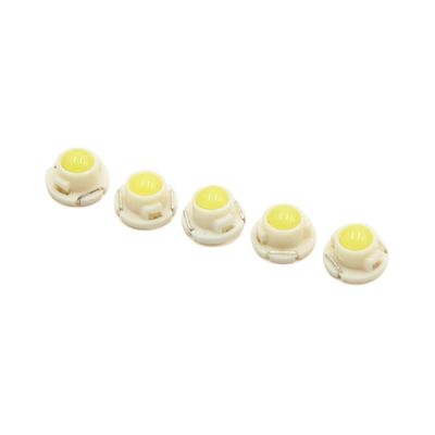 uxcell 5pcs 12V White T4.7 Car Wedge LED Dash Gauge Instrument Panel Light Interior