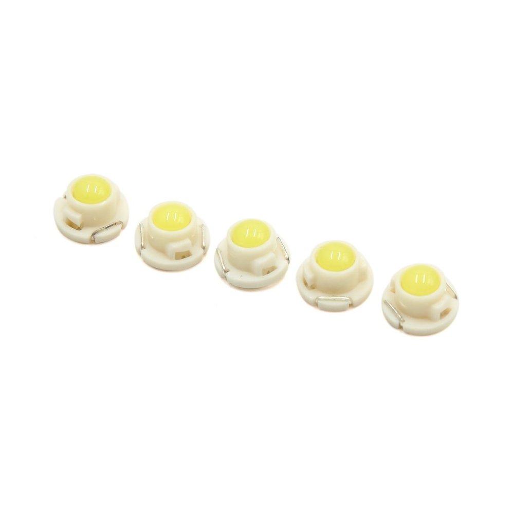 uxcell 5pcs 12V White T4.7 Car Wedge LED Dash Gauge Instrument Panel Light Interior