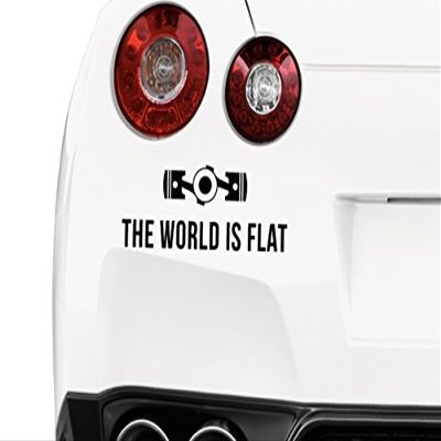 6" JDM The World is Flat Vinyl Decal Buy 2 get 3rd Free