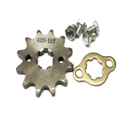 New #420 Chain Front Pinion Sprocket With 12 Teeth 14Mm For Atv, Dirt Bike,