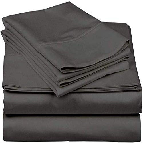 RV Sheet Set (4PCs) 100% Cotton Bedding Sheets Set for Campers, Easy to fit in RV-Mattress 10-16 Inch Deep Pocket, Bed Sheet Set for Bunk Beds RV King 72"X80" Light Grey Solid