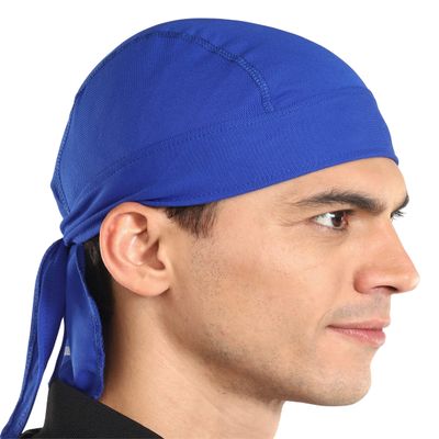 Tough Headwear Skull Caps - Head Wraps for Men - Summer Mens Dreads Do Rag - Cooling Helmet Liners - Hard Hat Liner, Du Rag - Workout, Cycling, Motorcycle Pirate Bandana Blue